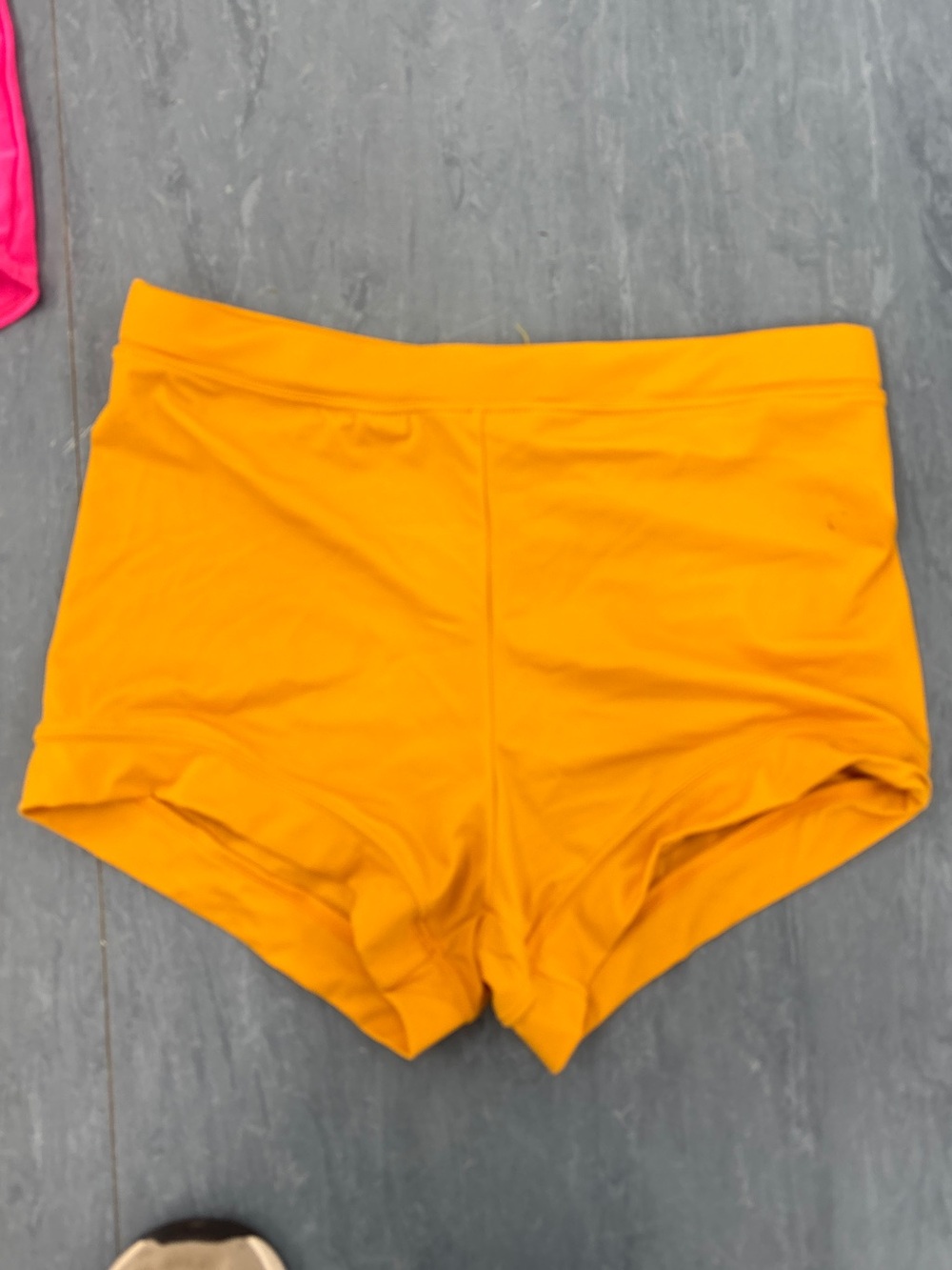 Women’s High-Waist Athletic Shorts in Mustard Yellow